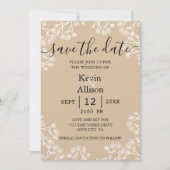 Klassieke Save The Date Simple Bruiloft Kaart (Voorkant)