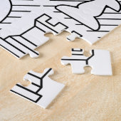 Klassieke schaakplaat legpuzzel (Zijkant)