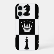 Klassieke schaakstukken iPhone 16 hoesje