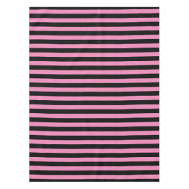 Klassieke Schattigee roze en zwart gestreepte Tafelkleed