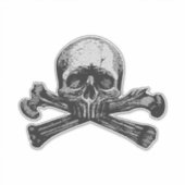 klassieke schedel en dwarsbeenderen sticker (Voorkant)