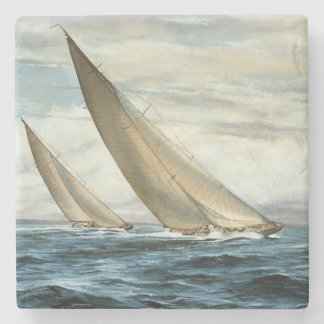 Klassieke scheepvaartschilderij  stenen onderzetter