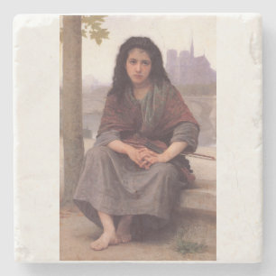 Klassieke schildering van Bouguereau: de Bohemen ( Stenen Onderzetter