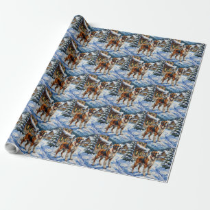 Klassieke schildering van een Sint Bernard in een Cadeaupapier