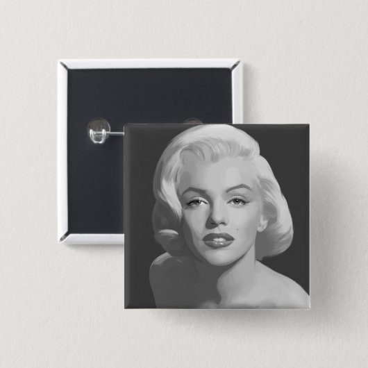 Klassieke schoonheid 4 vierkante button 5,1 cm (Voorkant /achterkant)