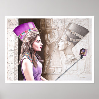 Klassieke schoonheid: Nefertiti nu en eeuwig Poster