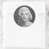 Klassieke schoonheid ronde sticker (Tas)