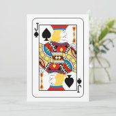 Klassieke Schoppen Boer Pokerkaart Kaart (Staand voorkant)