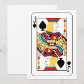 Klassieke Schoppen Boer Pokerkaart Kaart (Voorkant / Achterkant)