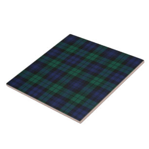 Klassieke Schotse Ruit Rustic Groen Tartan Tegeltje