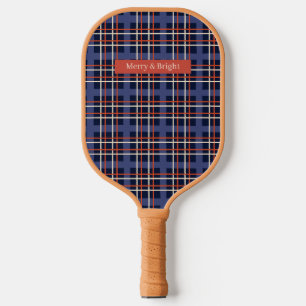 Klassieke Schotse Tartan Plaid Custom Name Pickleball Paddle
