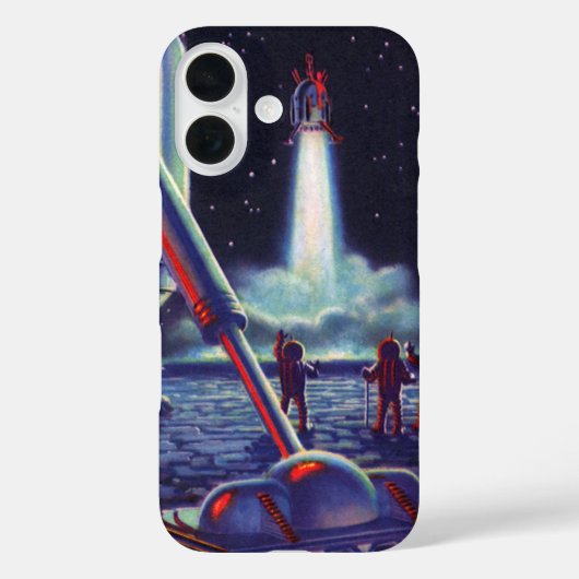 Klassieke Science-Fiction Buitenaardse Wezens Zwaa Case-Mate iPhone Case (Achterkant)