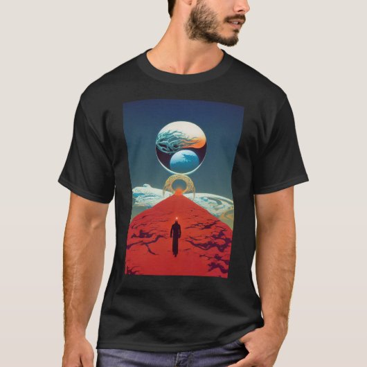Klassieke  science fition Fantasy Portal T-shirt (Voorkant)