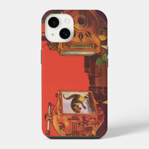 Klassieke Sciencefiction, Alien Steam Punk Helmen iPhone 14 Hoesje