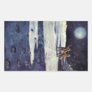 Klassieke Sciencefiction Astronaut Buitenaardse We Rechthoekige Sticker