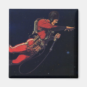 Klassieke Sciencefiction-astronaut in de ruimte Magneet