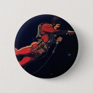 Klassieke Sciencefiction-astronaut in de ruimte Ronde Button 5,7 Cm