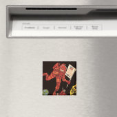 Klassieke sciencefiction, astronaut maanlanding magneet (Insitu (Vaatwasser))