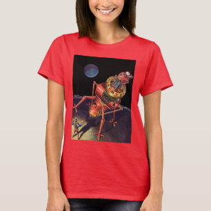 Klassieke Sciencefiction-astronaut met buitenaards T-shirt