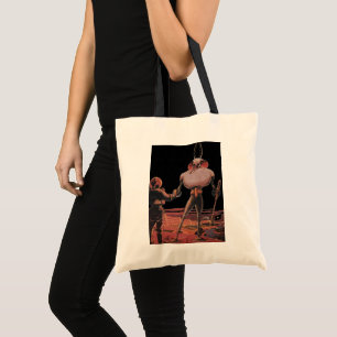 Klassieke Sciencefiction Astronaut Schudt Hand Ali Tote Bag