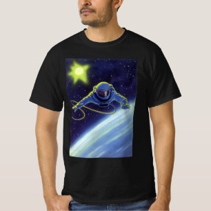 Klassieke Sciencefiction-astronaut tijdens een rui T-shirt