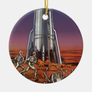 Klassieke sciencefiction, astronauten, kever, buit keramisch ornament
