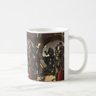 Klassieke sciencefiction-astronauten op een ruimte koffiemok