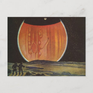 Klassieke sciencefiction, astronauten op Ganymede Briefkaart