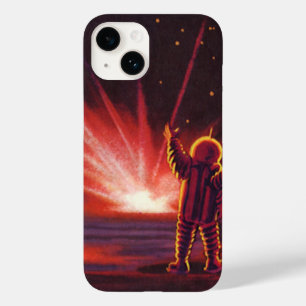 Klassieke Sciencefiction Buitenaardse Alien Rode P Case-Mate iPhone 14 Hoesje