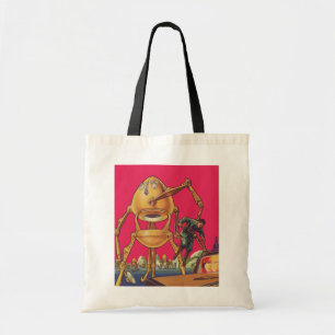 Klassieke Sciencefiction Buitenaardse Robot Ontvoe Tote Bag