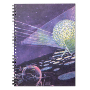 Klassieke sciencefiction, een gloeiende bol met bu notitieboek
