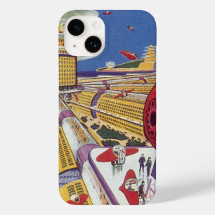 Klassieke sciencefiction, futuristisch New York Ci Case-Mate iPhone 14 Hoesje