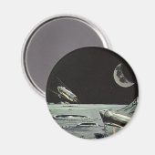 Klassieke sciencefiction, raketten maan planeten magneet (Voorkant / Achterkant)