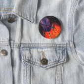 Klassieke sciencefiction, Sci-Fi-raket, Rode Plane Ronde Button 5,7 Cm (In situ)