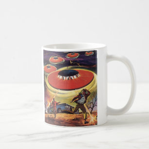 Klassieke Sciencefiction, Sci-Fi UFO Alien invasie Koffiemok
