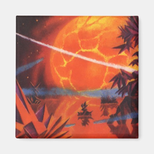 Klassieke sciencefiction, vurige Sci-Fi-planeet Magneet (Voorkant)