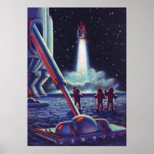 Klassieke Sciencefictionbuitenaardse Wezens Zwaaie Poster
