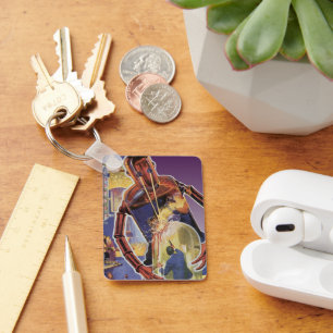 Klassieke Sciencefictionrobot met Laserstraalogen Sleutelhanger