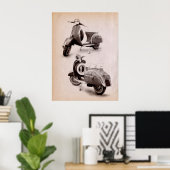 Klassieke scooter 1969 poster (Thuiskantoor)