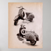 Klassieke scooter 1969 poster (Voorkant)