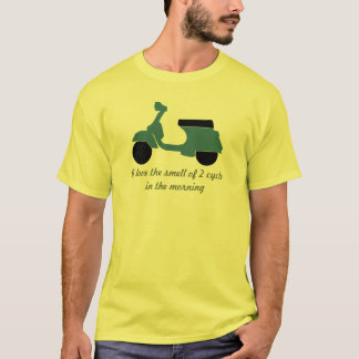 klassieke scooterliefdesgeur van 2 cycli om het ev t-shirt