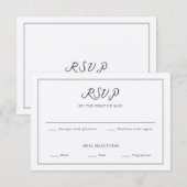 Klassieke Script Aangepaste Citaat RSVP Kaart (Voorkant / Achterkant)