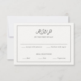 Klassieke Script Aangepaste Offerte RSVP-kaart RSVP Kaartje