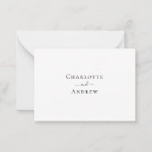 Klassieke script bruiloft reactie RSVP Notitiekaartje (Achterkant)