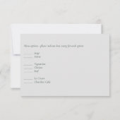 Klassieke Script Budget Huwelijksreactie RSVP Kaartje (Achterkant)