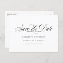 Klassieke Script Calligraphy Elegant Save the Date