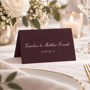 Klassieke script elegante aangepaste naam pruim pl kaart