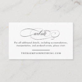 Klassieke Script Elegantie Bruiloft Kleine Website Informatiekaartje