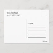 Klassieke Script Foto Afstudeer Dankjewel Briefkaart (Achterkant)