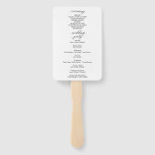 Klassieke Script Mr en Mrs Wedding Program Fan Handwaaier (Achterkant)